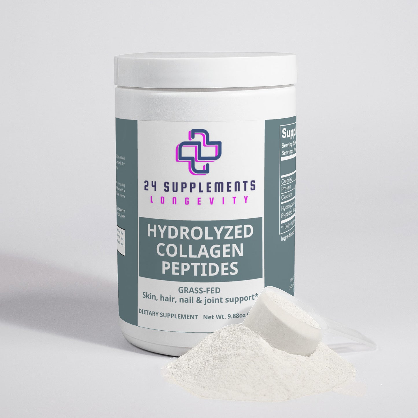 Grass-Fed Hydrolyzed Collagen Peptides – Bone, Joint & Skin Support
