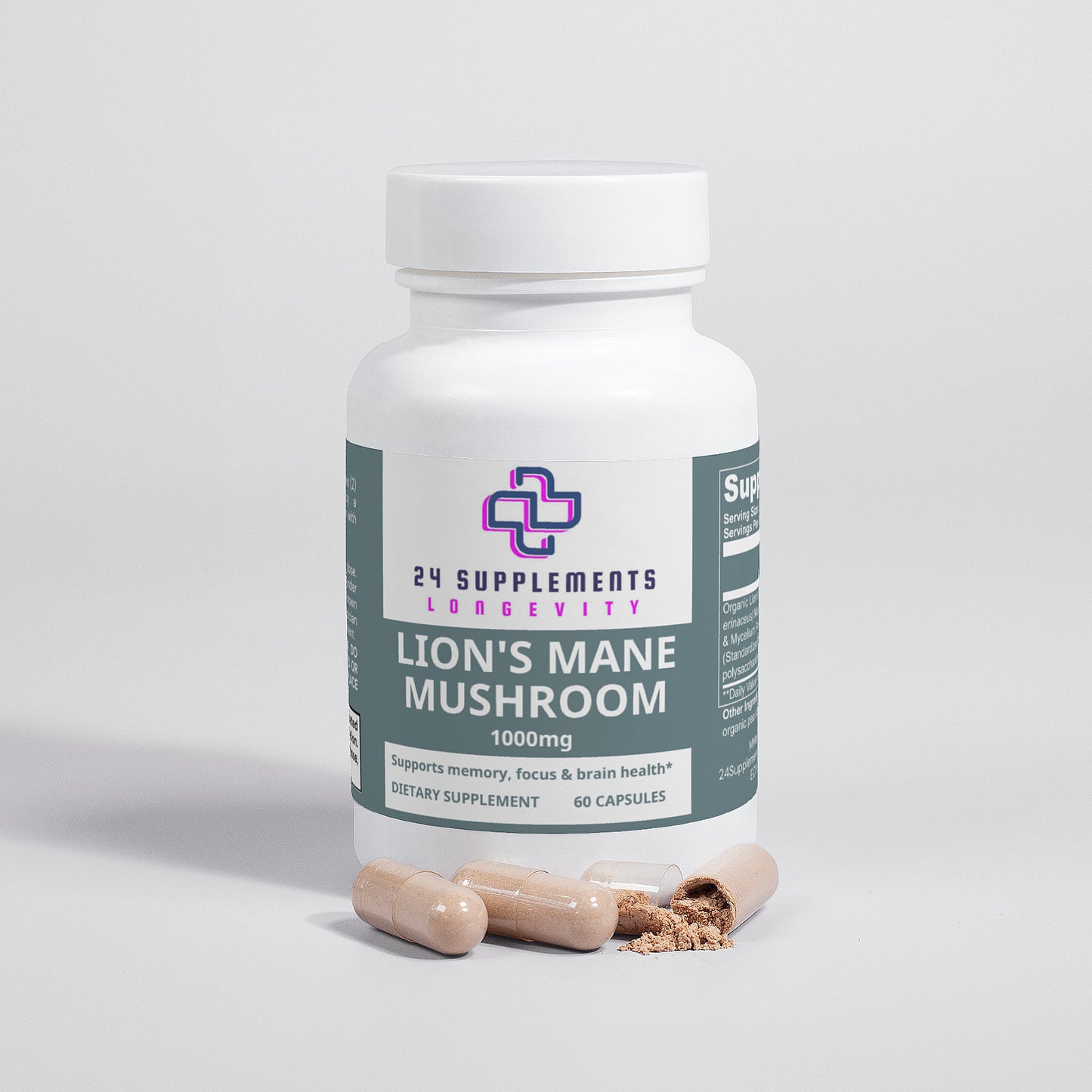 Bio-Lions Mane-Pilzkapseln – Konzentrations- und Energieunterstützung | 24Supplements