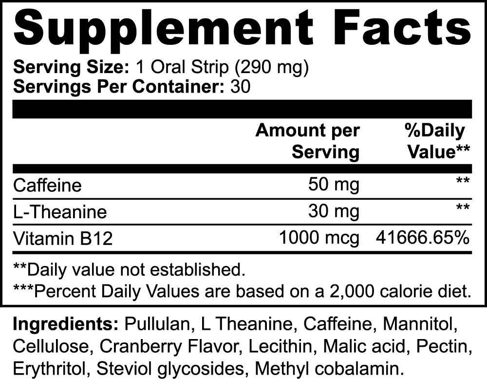 Energy Strips – Natural Caffeine & L-Theanine Boost