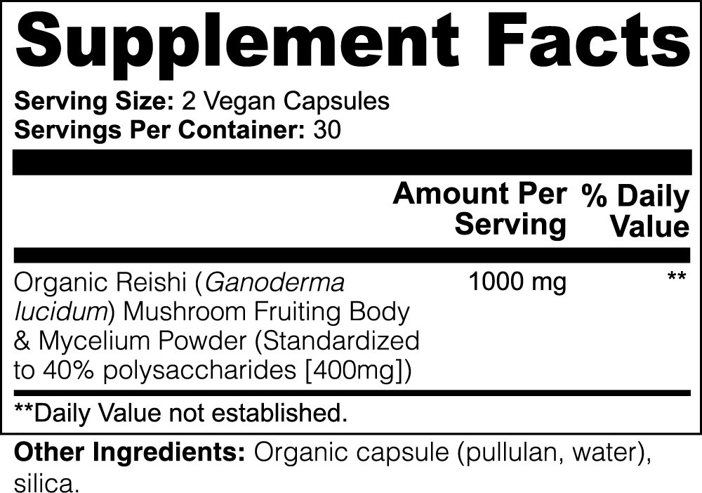 Reishi Mushroom – Immunity, Stress & Longevity Support