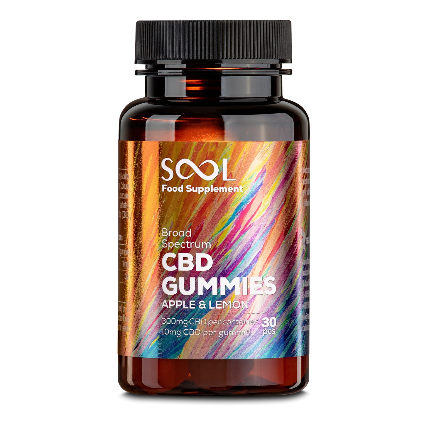Broad Spectrum CBD Gummies 10mg - Apple & Lemon, THC-Free.