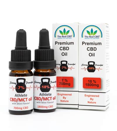 Athlete MCT/CBD Oil 18% (Mint Flavor).