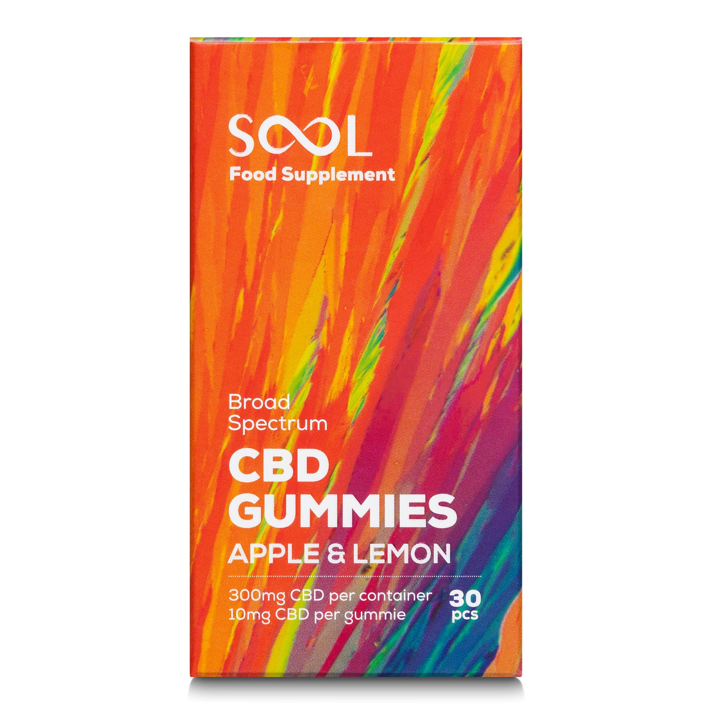 Broad Spectrum CBD Gummies 10mg - Apple & Lemon, THC-Free.