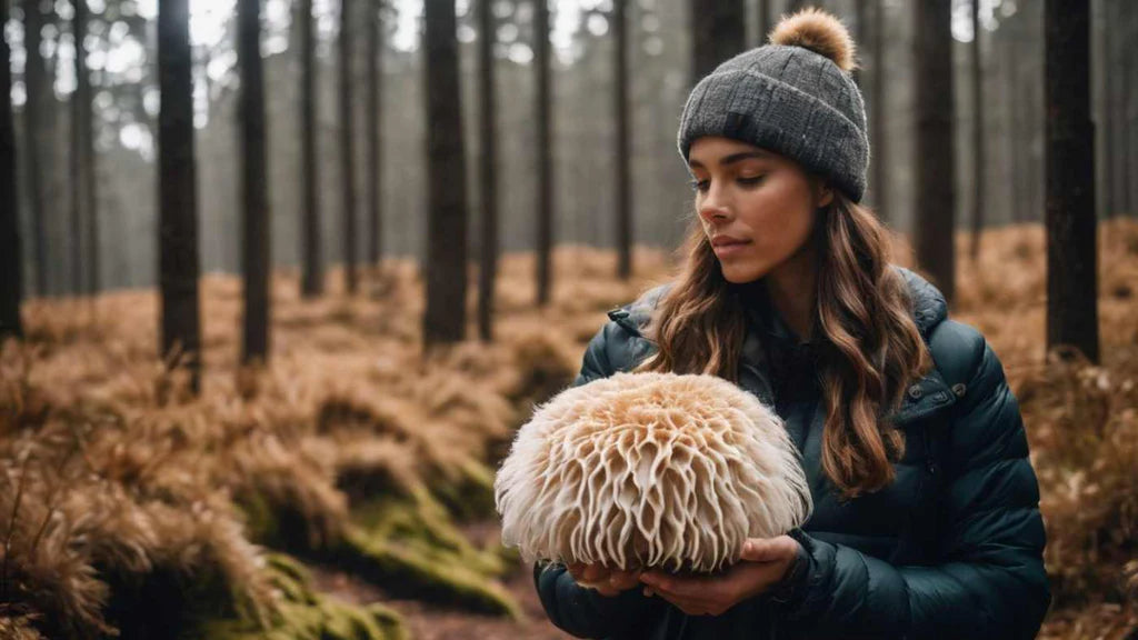 Lions Mane Mushroom in forest I 24Supplements
