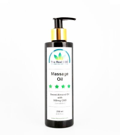 CBD Massage Oil – 500mg CBD in 250ml Sweet Almond Oil.