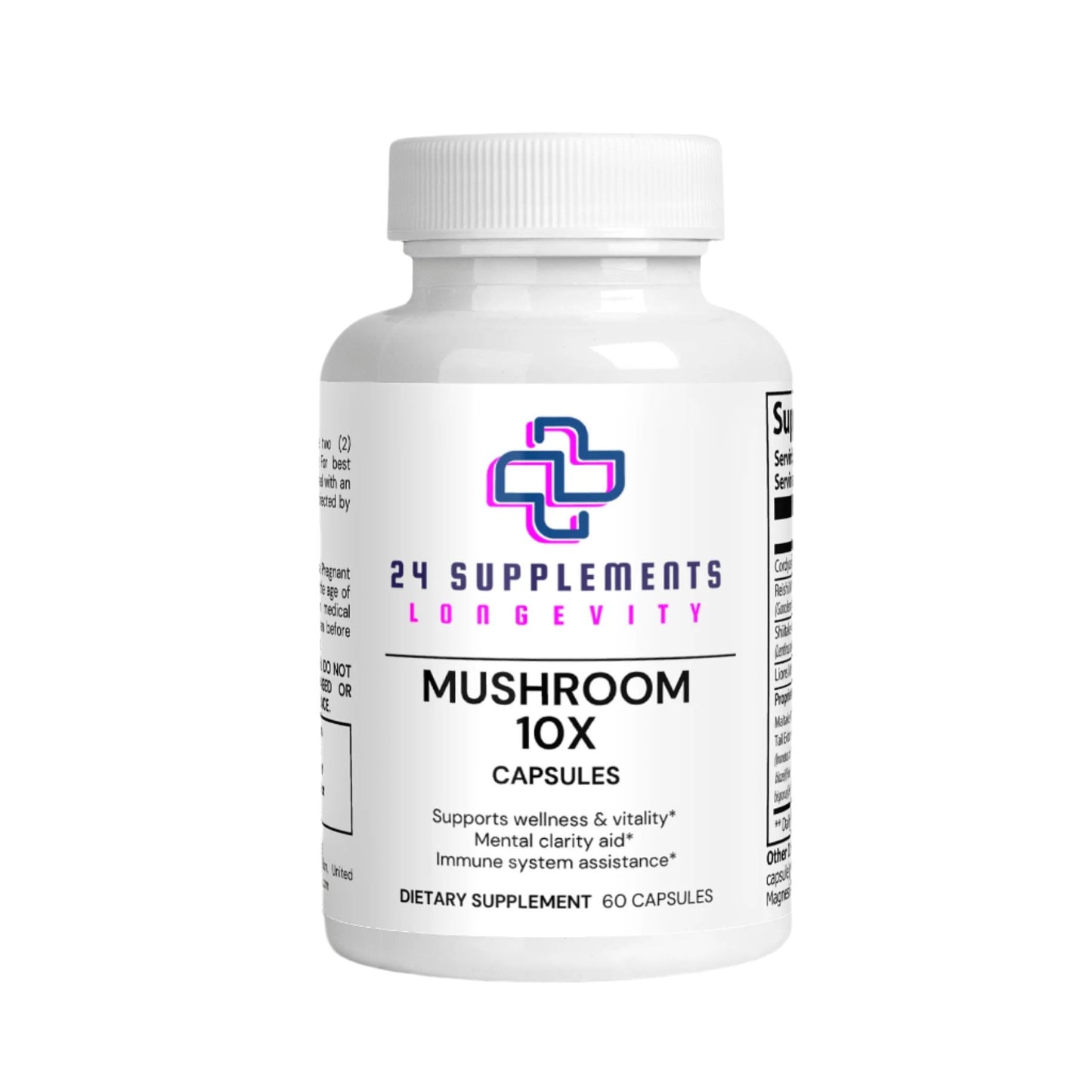 Mushroom Complex 10X – Comprehensive Wellness Support | 24Supplements