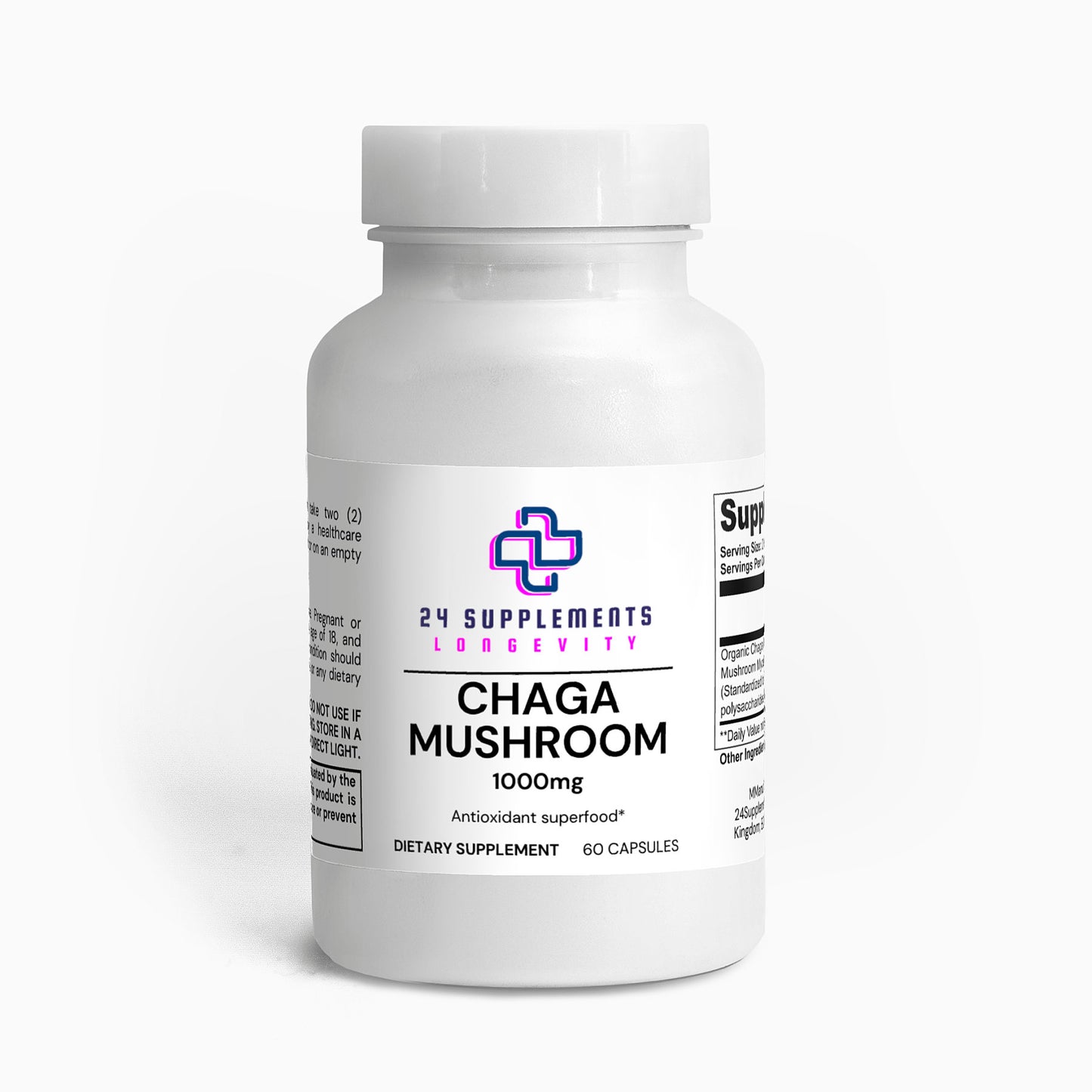 Chaga Mushroom Extract Capsules - Antioxidant & Immune Support