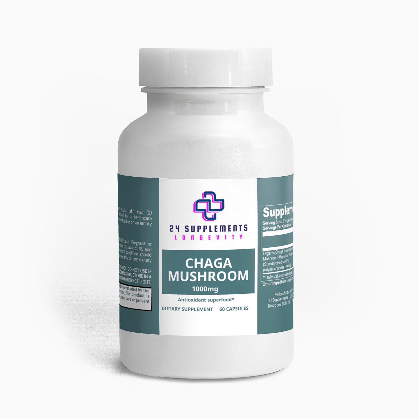 Chaga Mushroom Extract Capsules - Antioxidant & Immune Support