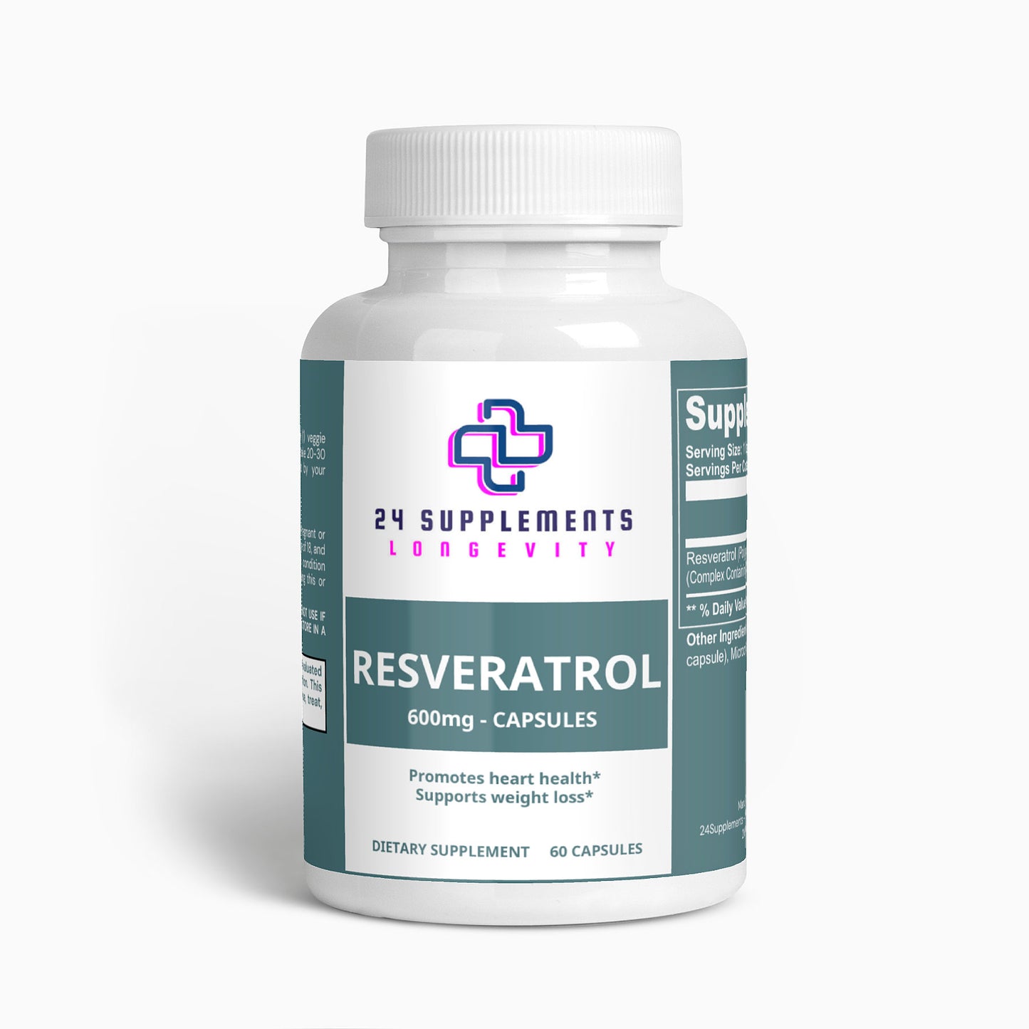 Resveratrol 50% 600mg - Promotes Heart Health & Supports Weight Loss