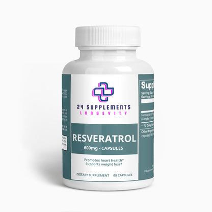 Resvératrol 50 % 600 mg – Favorise la santé cardiaque et favorise la perte de poids