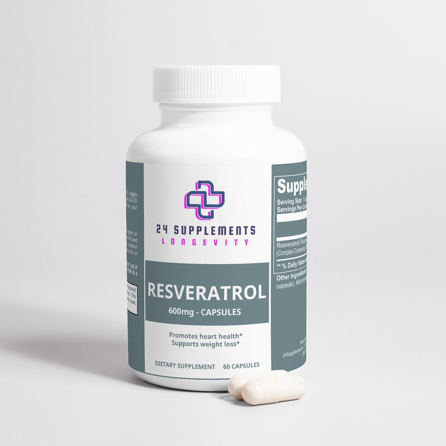 Resveratrol 50% 600mg - Promotes Heart Health & Supports Weight Loss