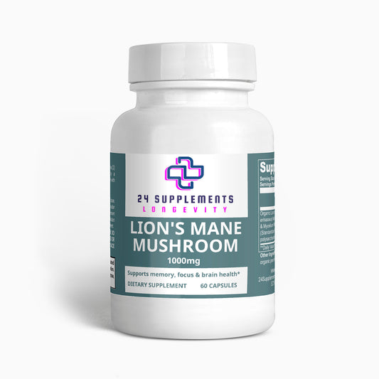 Bio-Lions Mane-Pilzkapseln – Konzentrations- und Energieunterstützung | 24Supplements