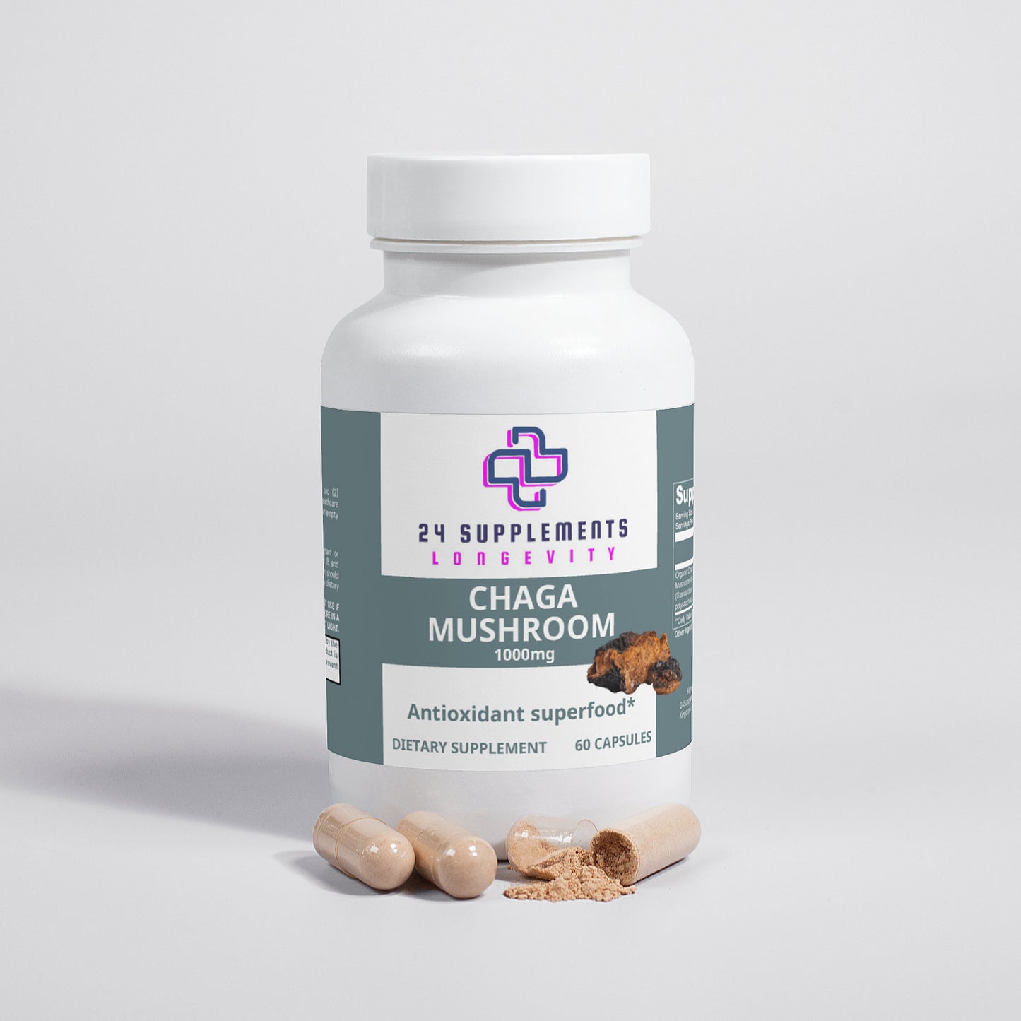 Chaga Mushroom Extract Capsules | Antioxidant & Immune Support