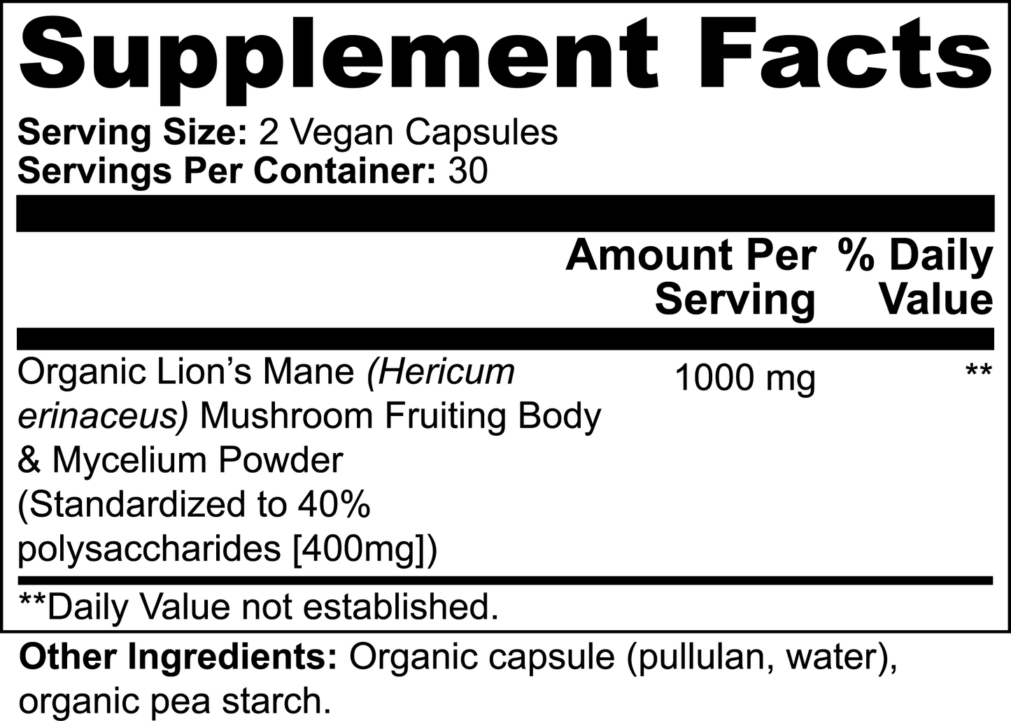 Organic Lion’s Mane Mushroom Capsules – Focus & Energy Support | 24Supplements