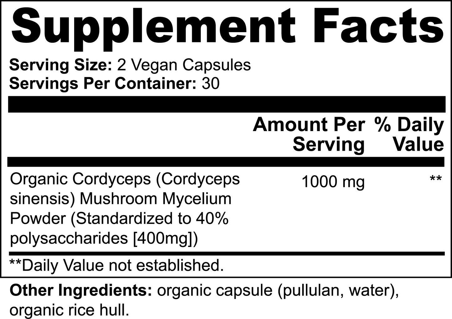 Gélules de champignons Cordyceps – 1000 mg | Soutien énergétique et immunitaire | 24Supplements