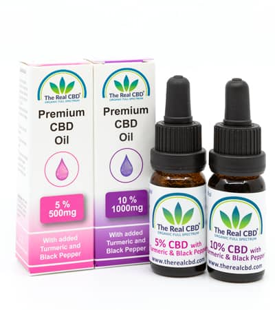 5% CBD Oil with Turmeric & Black Pepper 500mg | CBD oil for enhanced wellness at 24Supplements.