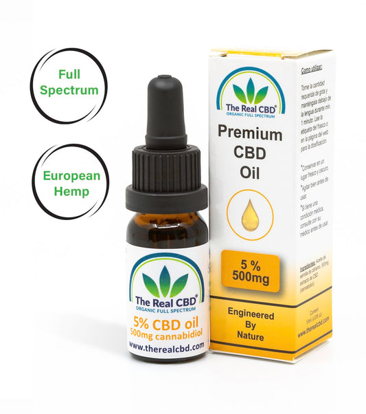 5% Pure CBD Oil 500mg | Swiss-made CBD oil for natural wellness at 24Supplements.