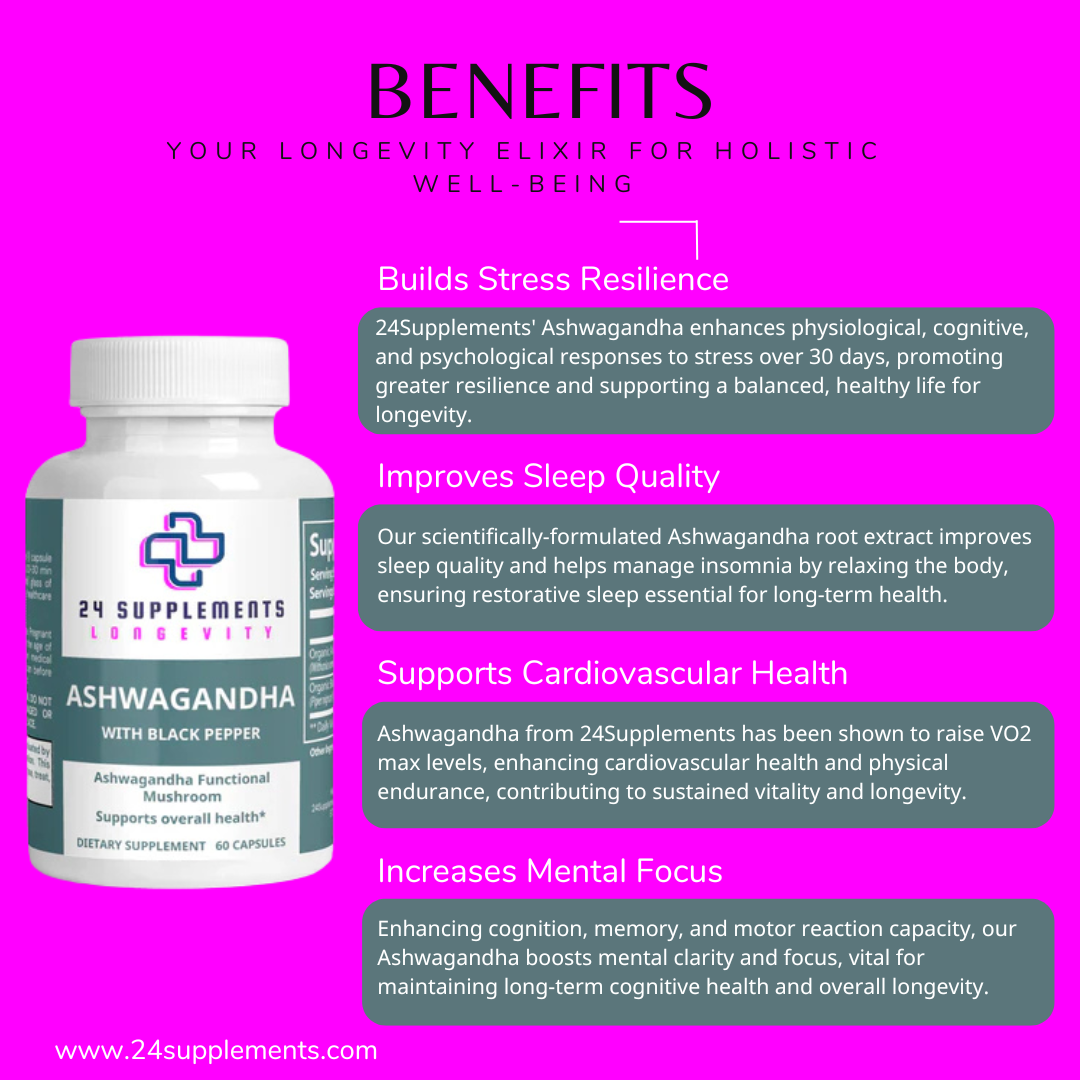 Benefits ofAshwagandha Capsules – Stress, Sleep & Hormonal Support I 24Supplements