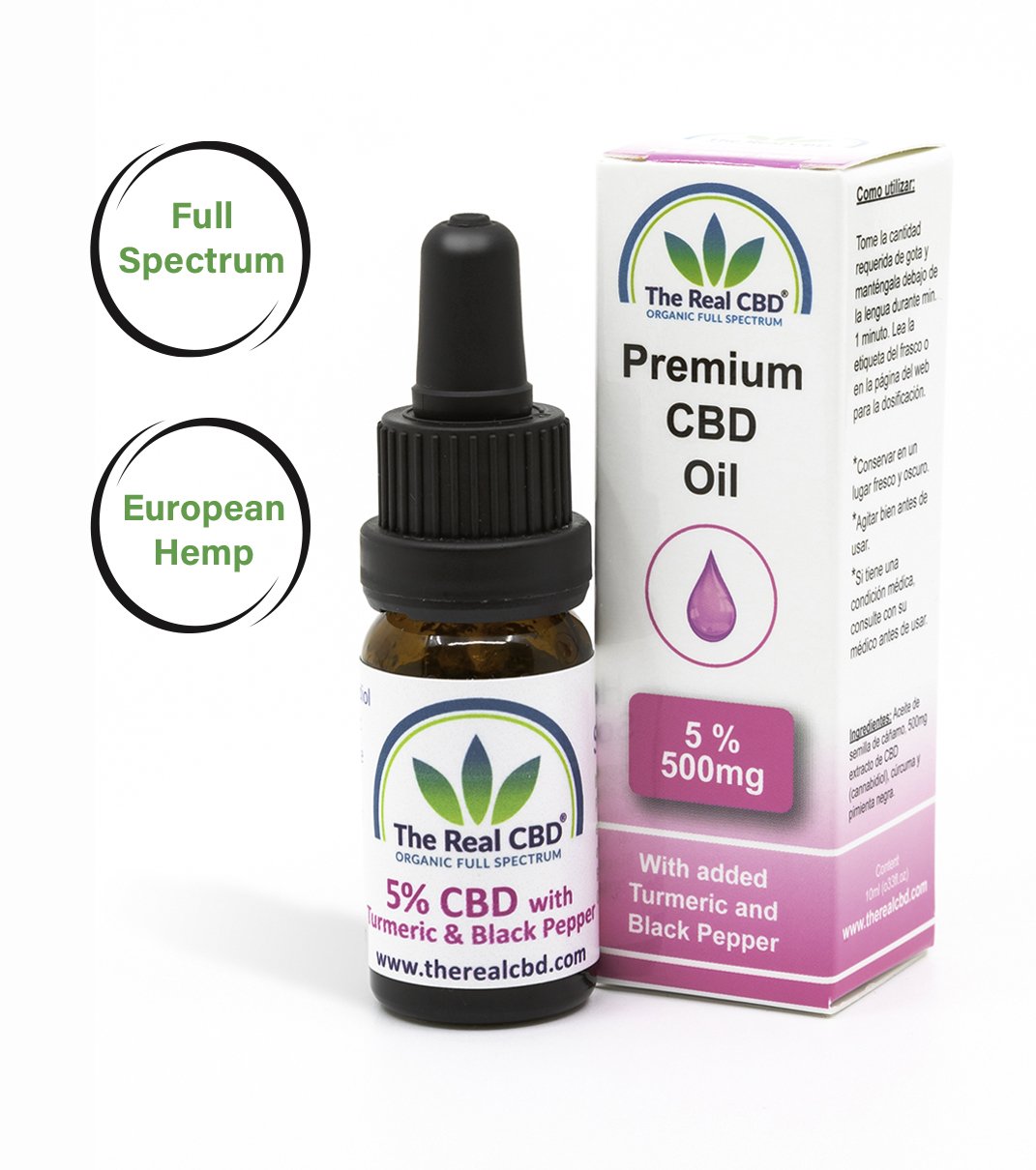 5% CBD Oil with Turmeric and Black Pepper