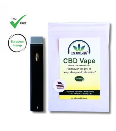 Stylo à vapoteuse CBD à large spectre - Sans THC - 1500 mg de CBD