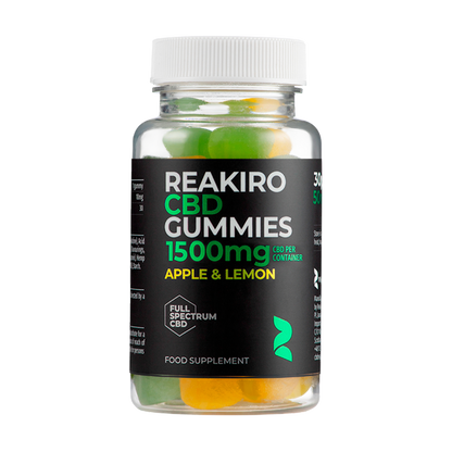 CBD Gummies 1500mg Apple & Lemon | Swiss-made CBD gummies for wellness at 24Supplements.