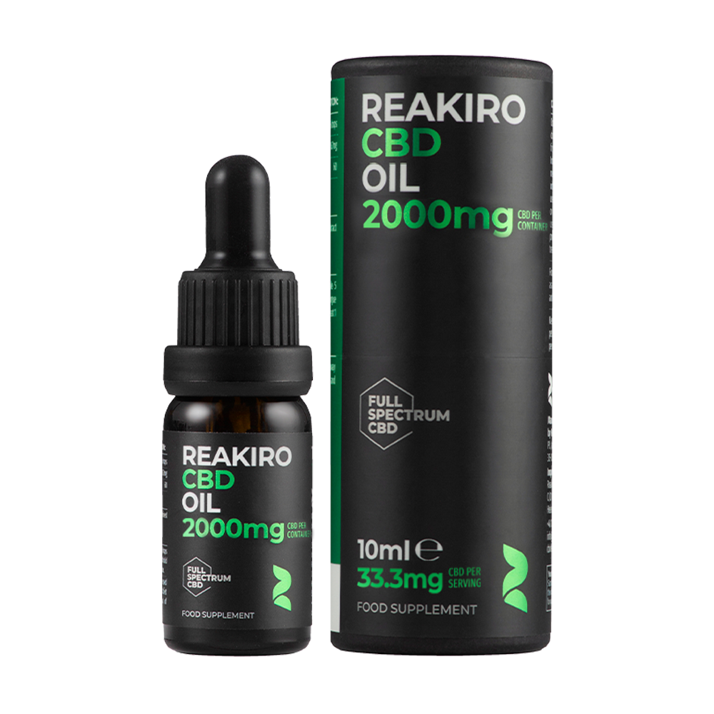 CBD Oil 2000mg Full Spectrum 20% | Swiss-made high-potency CBD for wellness at 24Supplements.