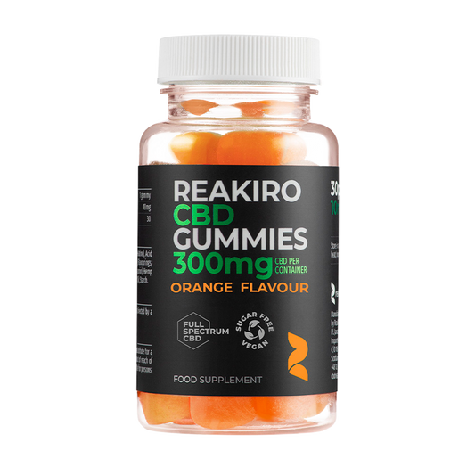 CBD Vegan Gummies Orange 300mg | Vegan, Swiss-made CBD gummies for natural wellness at 24Supplements.