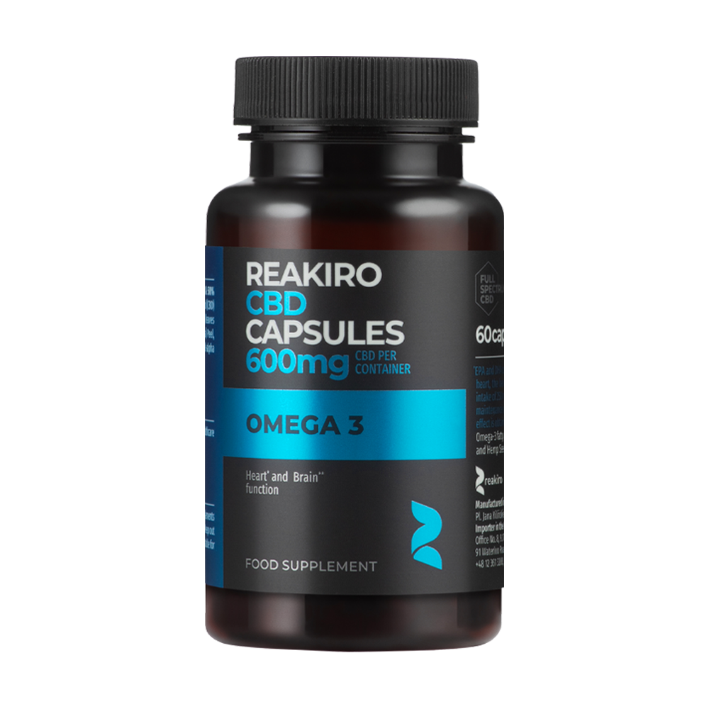 CBD Capsules with Omega-3 and Rosemary 600 mg