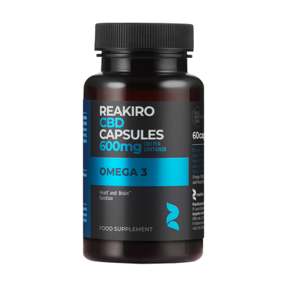 Reakiro CBD Omega 3 Gel Capsules – 60 pcs, 20mg CBD.