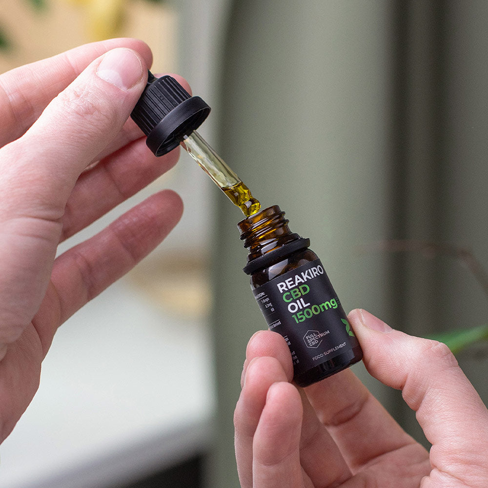 CBD Oil 1500mg Full Spectrum 15% | Swiss-made high-potency CBD for wellness at 24Supplements.