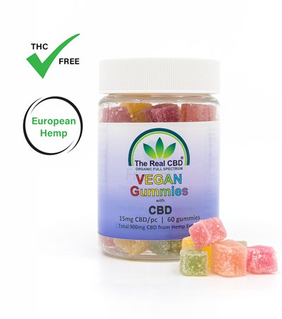 CBD Vegan Gummies - 15mg CBD | Delicious & Convenient Vegan Wellness I 24 Supplements