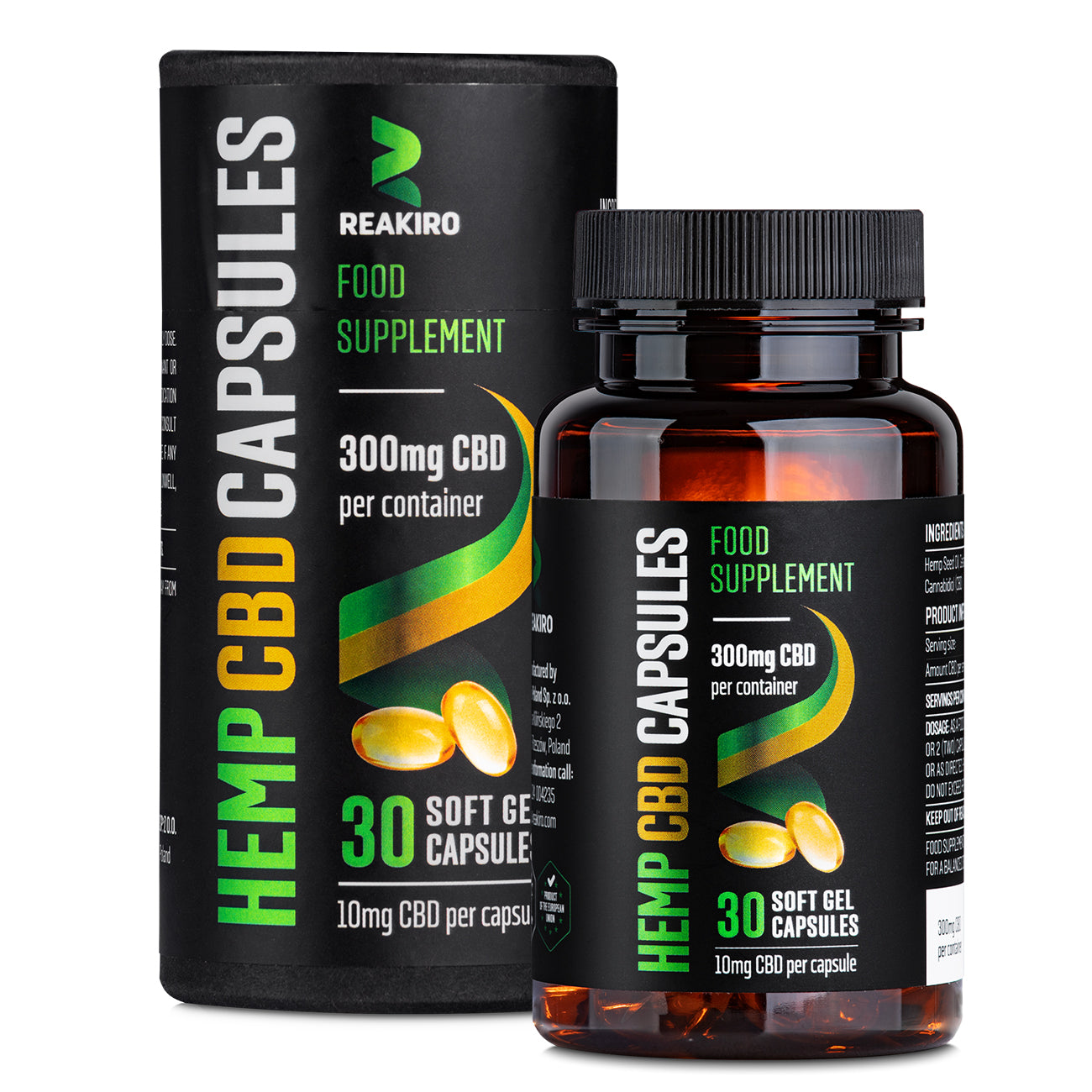 CBD Gel Capsules 300mg Full Spectrum | Swiss-made CBD for gentle daily support at 24Supplements.