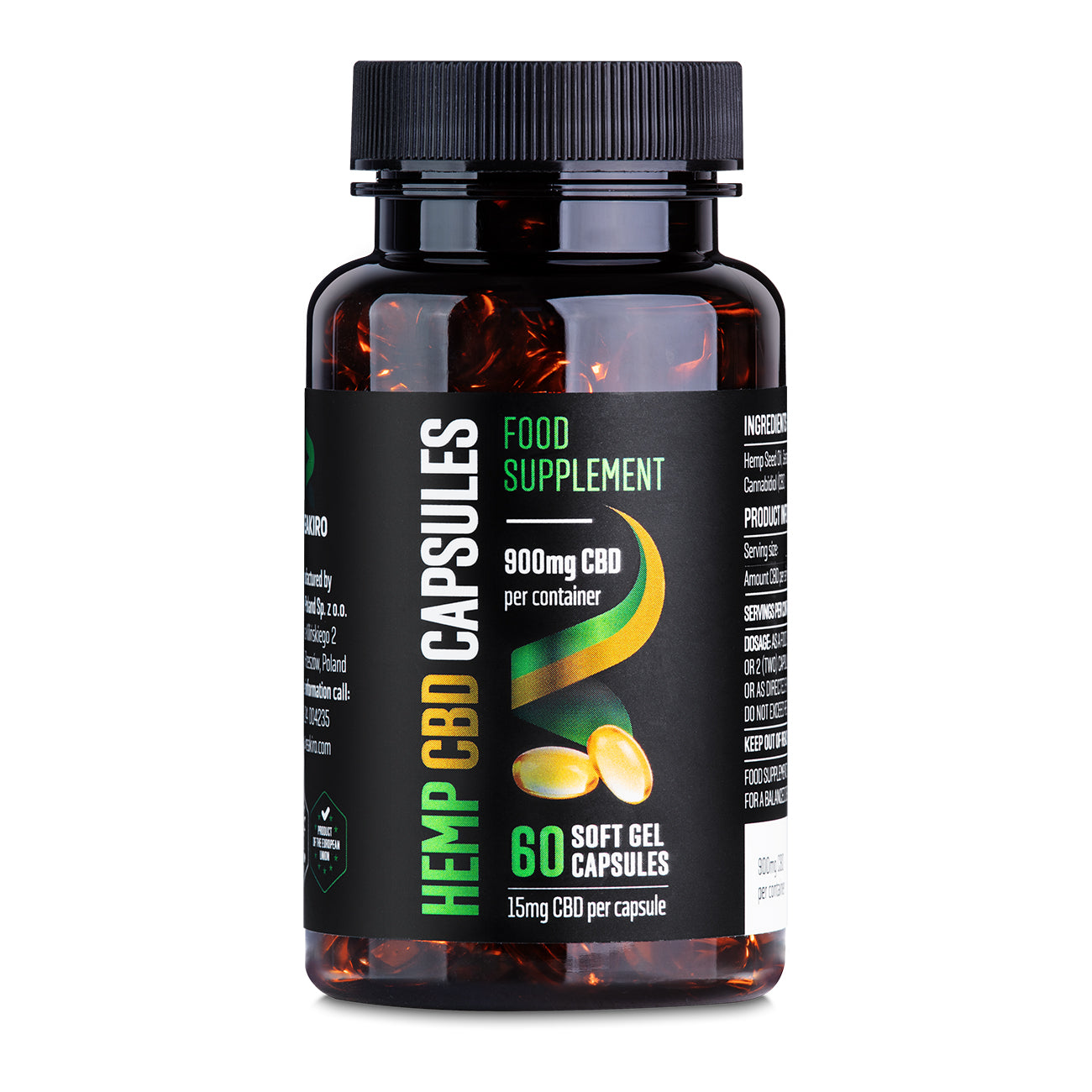 CBD Gel Capsules 900mg | Full-spectrum CBD capsules for daily wellness at 24Supplements.